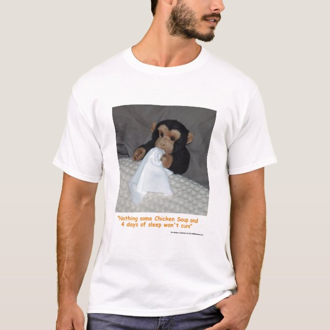 T-shirt Singe animal de compagnie avec froid (Devant)