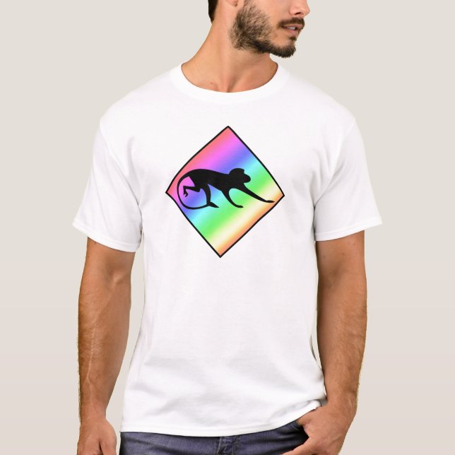 T-shirt Singe arc-en-ciel traversant (Devant)