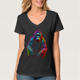 T-shirt Singe Art coloré Animal Créatif Animal Motif