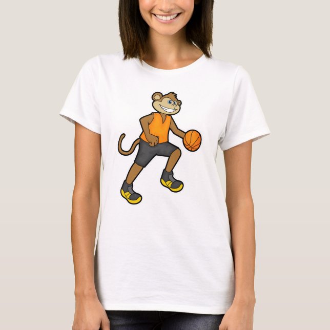 T-shirt Singe au basketball (Devant)
