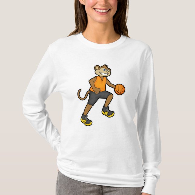 T-shirt Singe au basketball (Devant)