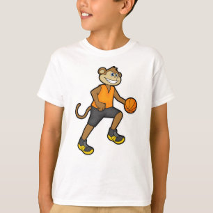 T-shirt Singe au basketball