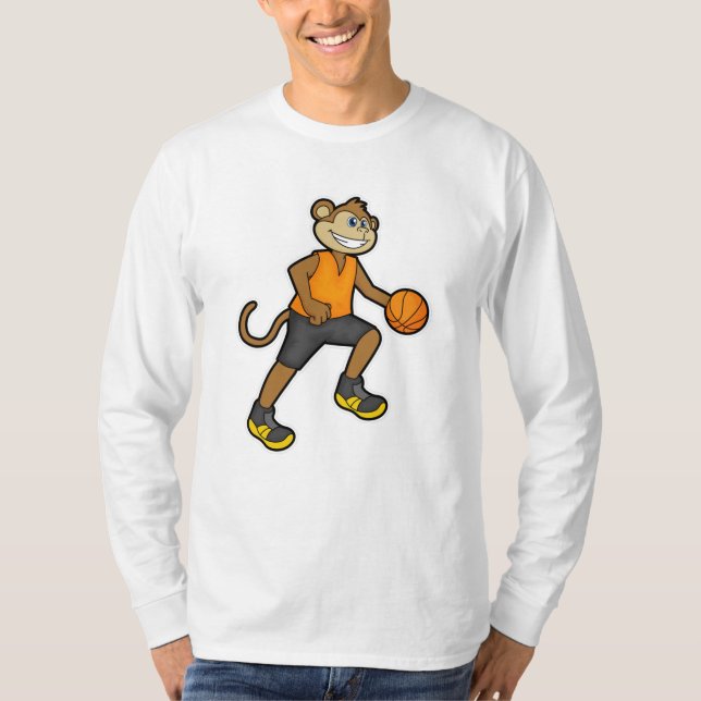 T-shirt Singe au basketball (Devant)