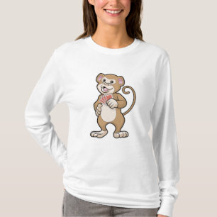 T-shirt Singe au Poker avec cartes de Poker
