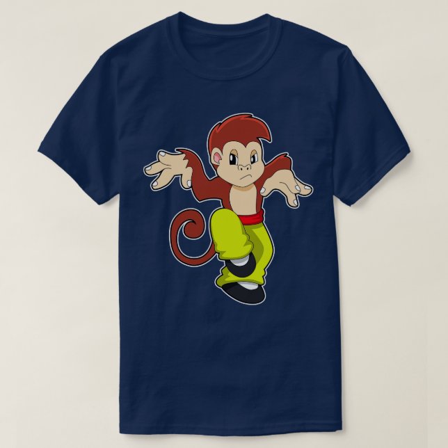 T-shirt Singe aux arts martiaux Kungfu (Design devant)