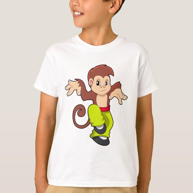 T-shirt Singe aux arts martiaux Kungfu (Devant)