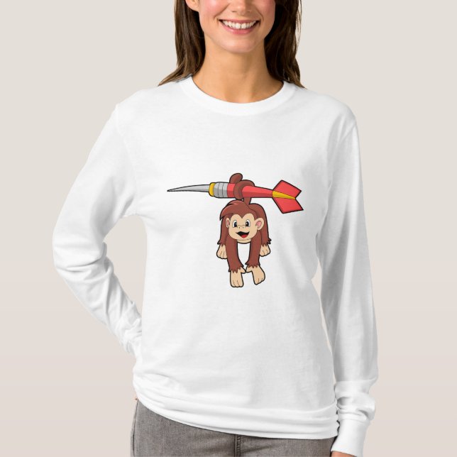 T-shirt Singe aux fléchettes avec Dart (Devant)