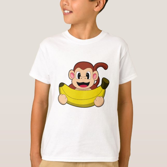 T-shirt Singe avec banane (Devant)