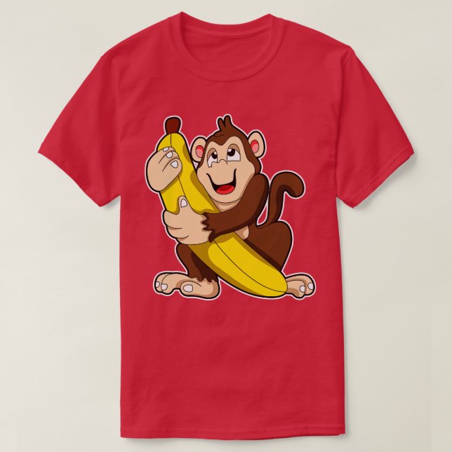 T-shirt Singe avec banane 5 (Design devant)