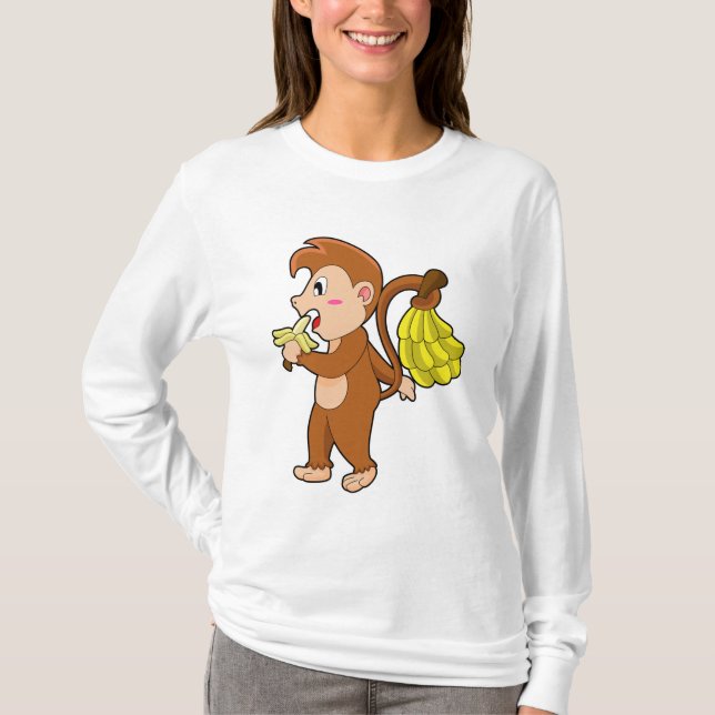 T-shirt Singe avec bananes (Devant)