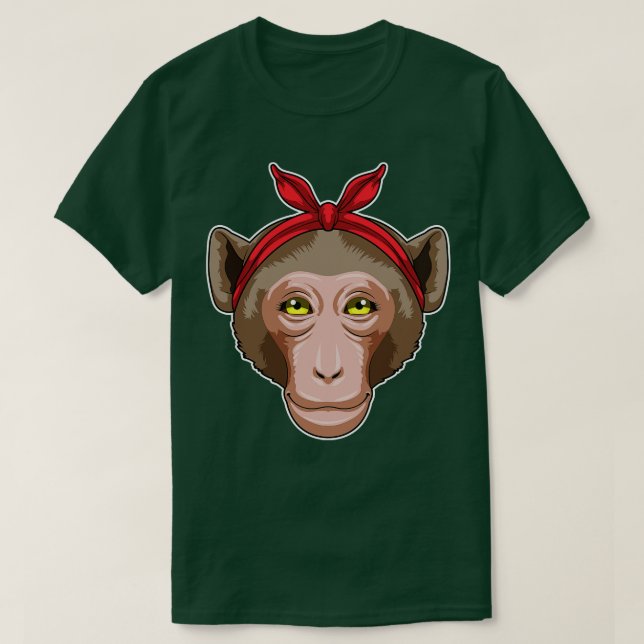 T-shirt Singe avec bandana (Design devant)