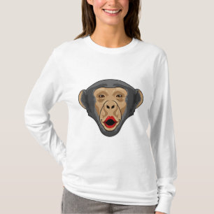 T-shirt Singe avec bouche baisée