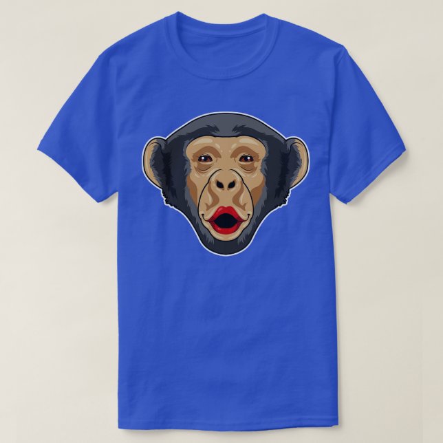 T-shirt Singe avec bouche baisée (Design devant)