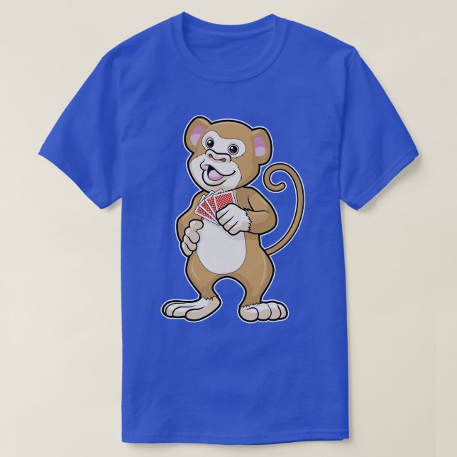 T-shirt Singe avec cartes 1 (Design devant)