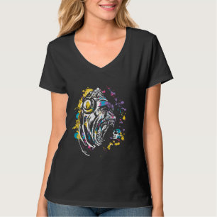 T-shirt Singe Avec Casque Dj Et Lunettes De Soleil