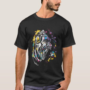 T-shirt Singe Avec Casque Dj Et Lunettes De Soleil