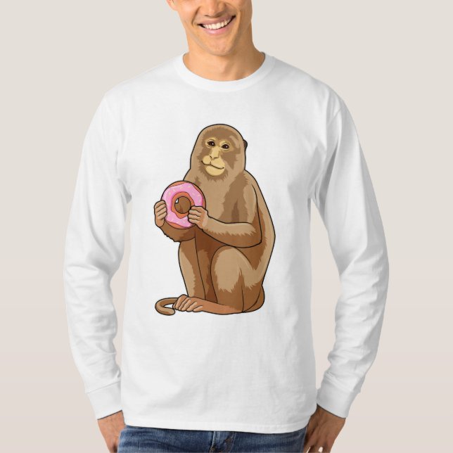 T-shirt Singe avec Donut (Devant)