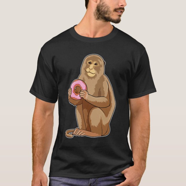 T-shirt Singe avec Donut (Devant)
