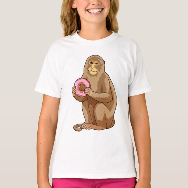 T-shirt Singe avec Donut (Devant)