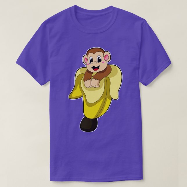 T-shirt Singe avec écorce de banane (Design devant)