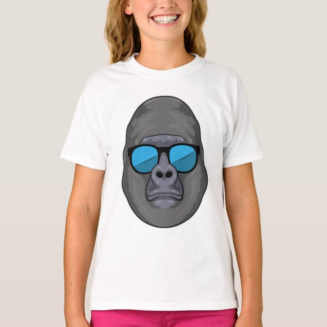 T-shirt Singe avec lunettes de soleil (Devant)