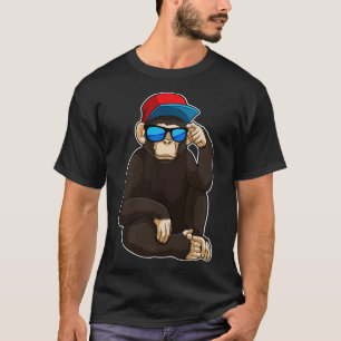 T-shirt Singe avec lunettes de soleil 1