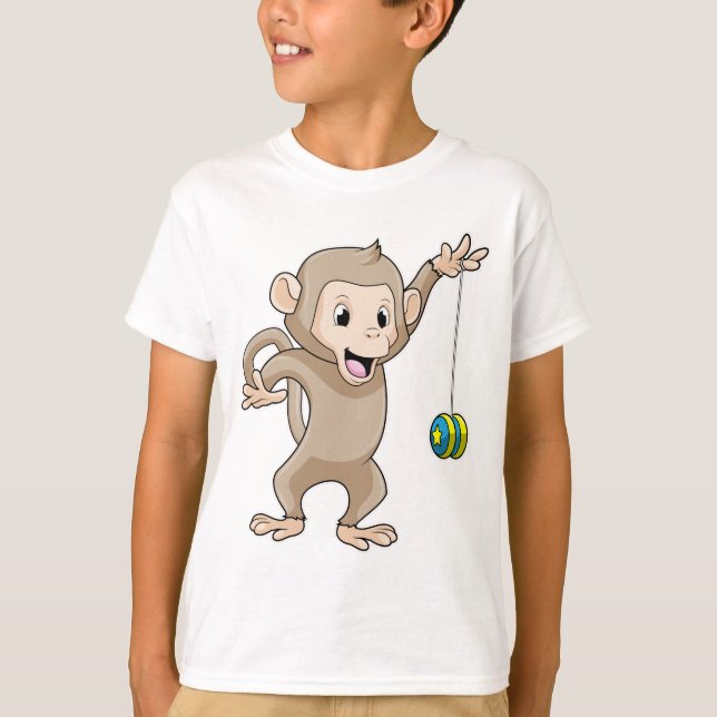 T-shirt Singe avec Yo-yo (Devant)