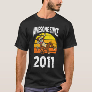 T-shirt Singe Awesome Depuis 2011 11e Anniversaire 11 Ans