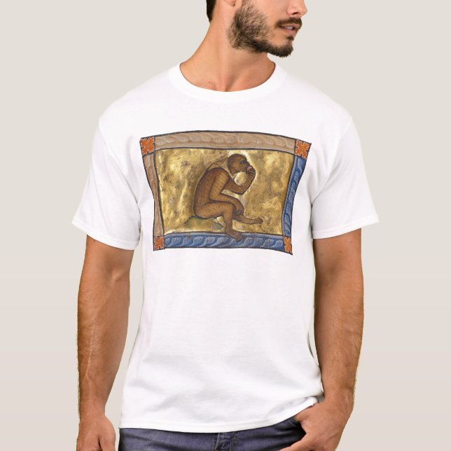 T-shirt Singe bestiaire médiéval c. 1270 (Devant)