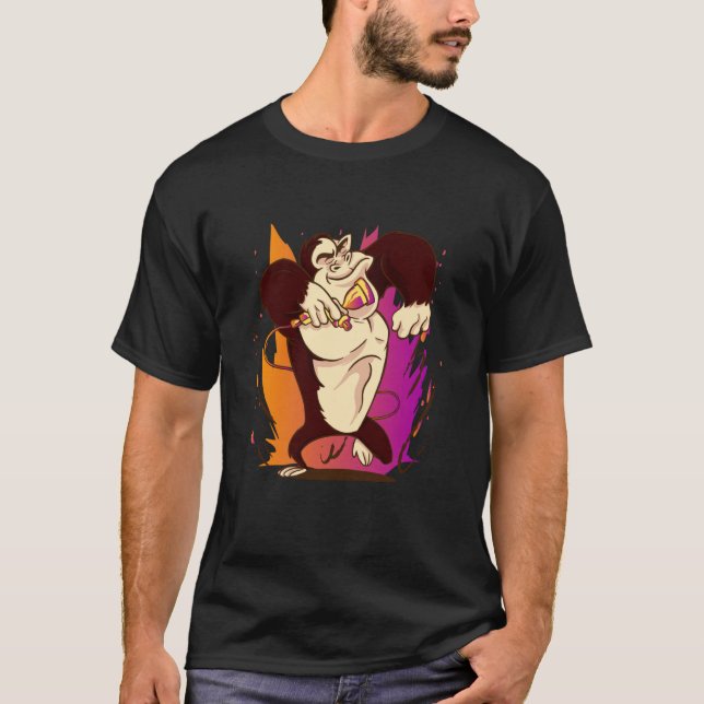 T-shirt singe chant karaoké chanteur microphone (Devant)