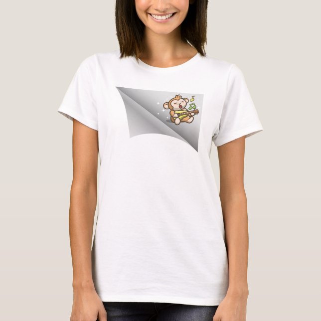T-shirt singe chanter sous le patch (Devant)