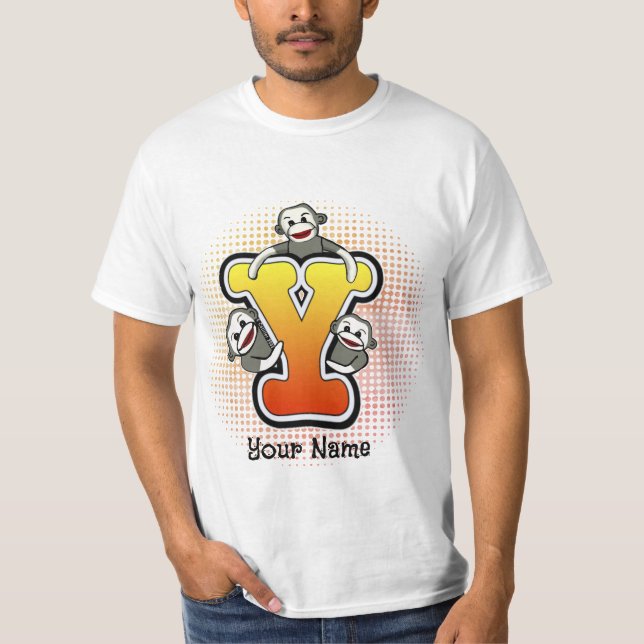 T-shirt Singe Chaussette Monogramme Y (Devant)