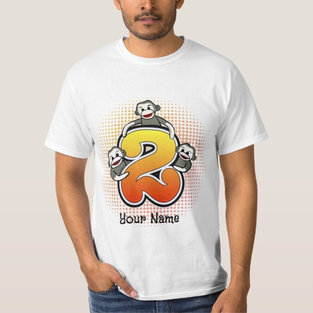 T-Shirt Singe Chaussette Numéro 2 (Devant)