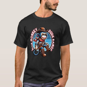 T-shirt Singe Chaussette Ranch Homme Drôle Singe Chaussett