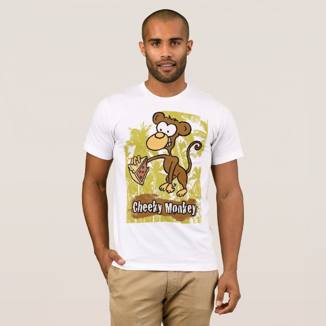 T-shirt Singe Cheeky dans la Jungle (Devant entier)