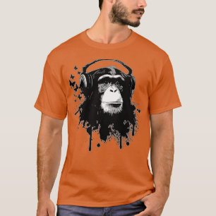 T-shirt Singe Chimp Business Chimpanzé Ape Papillon Encre