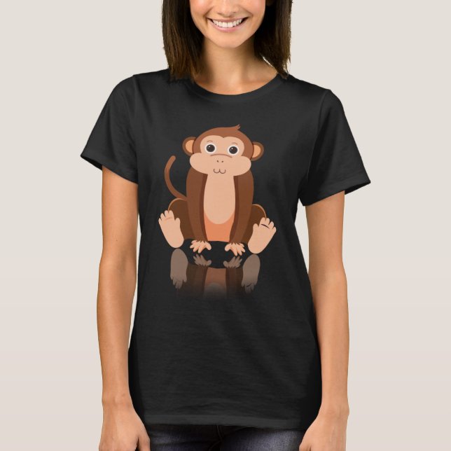 T-shirt Singe Chimpanzé Ape Zoo Animal (Devant)