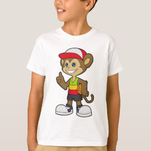 T-shirt Singe comme joueur de basket-ball avec basket-ball