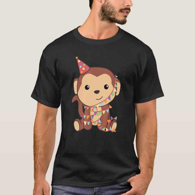T-shirt Singe D'Anniversaire Pour Enfants Un Singe D'Anniv (Devant)