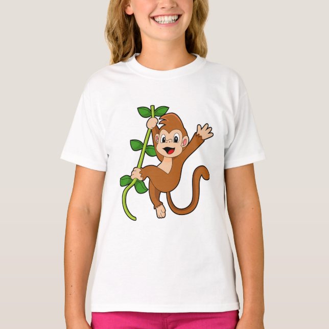 T-shirt Singe dans la jungle (Devant)