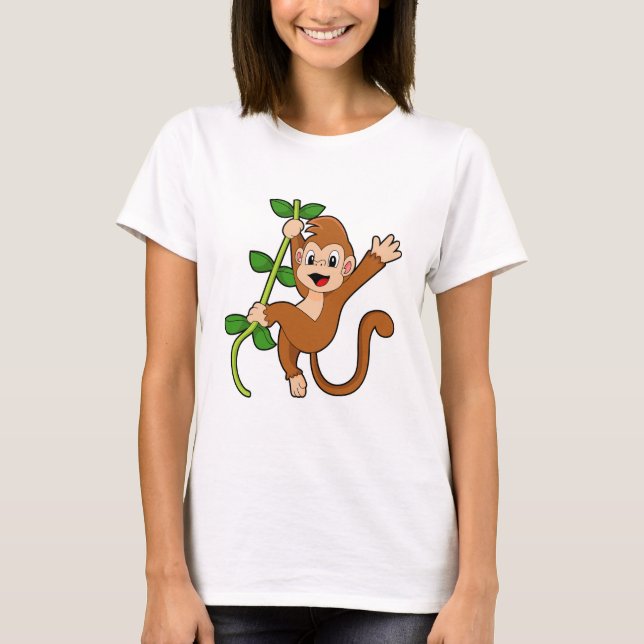 T-shirt Singe dans la jungle (Devant)