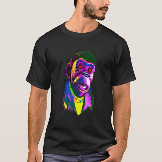 T-shirt Singe dans les couleurs 2 (Devant)