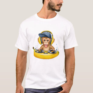 T-shirt Singe dans un bateau à bananes – Drôle Kawaii
