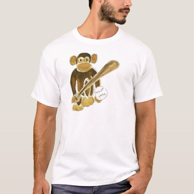 T-shirt Singe de base-ball (Devant)