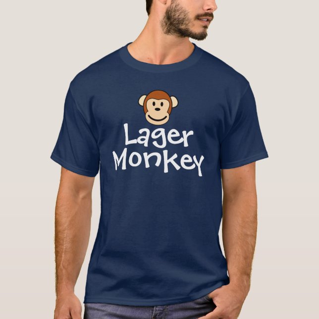 T-shirt Singe de bière blonde allemande (Devant)