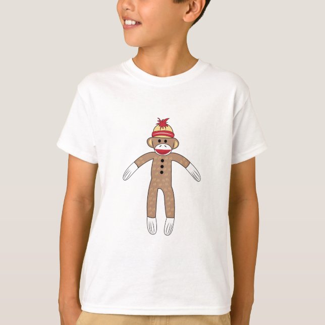 T-shirt Singe de chaussette (Devant)