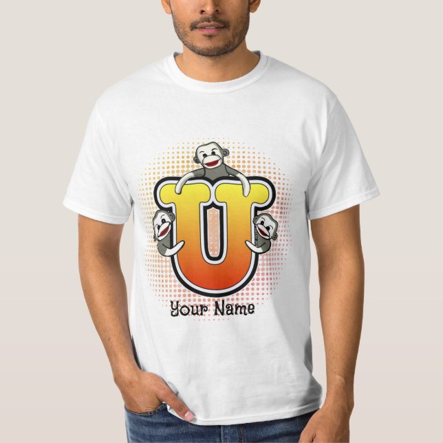 T-shirt Singe de chaussette à monogramme U (Devant)