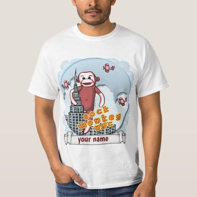 T-shirt Singe de chaussette de NYC  (Devant)