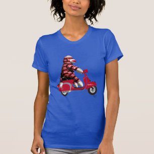 T-shirt Singe de chaussette sur le vélomoteur