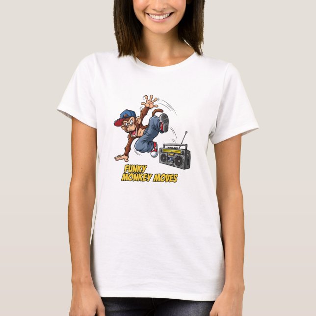 T-shirt Singe de danse hip-hop drôle de breakdance (Devant)